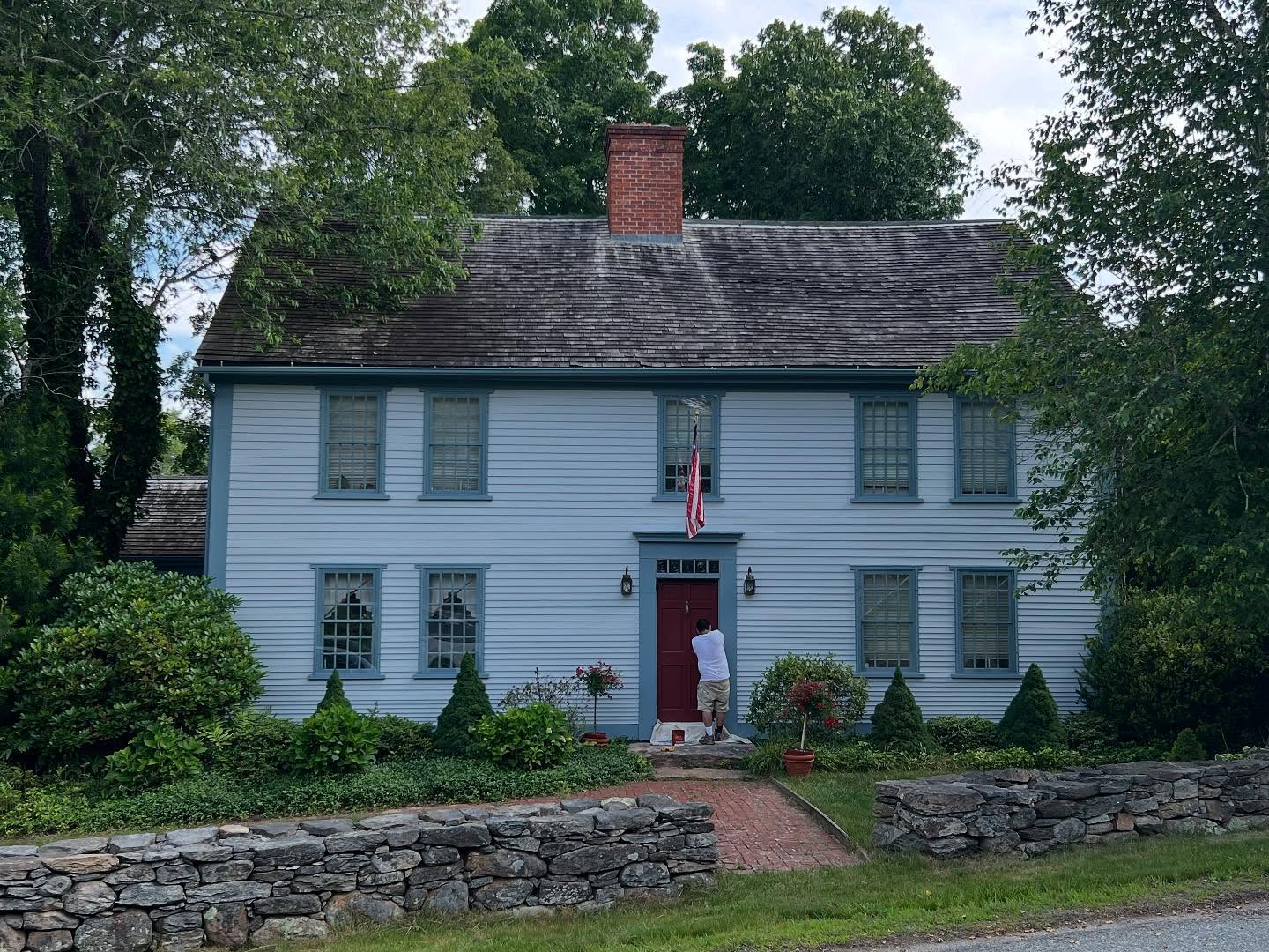 Completed exterior house painting in North Stonington Connecticut